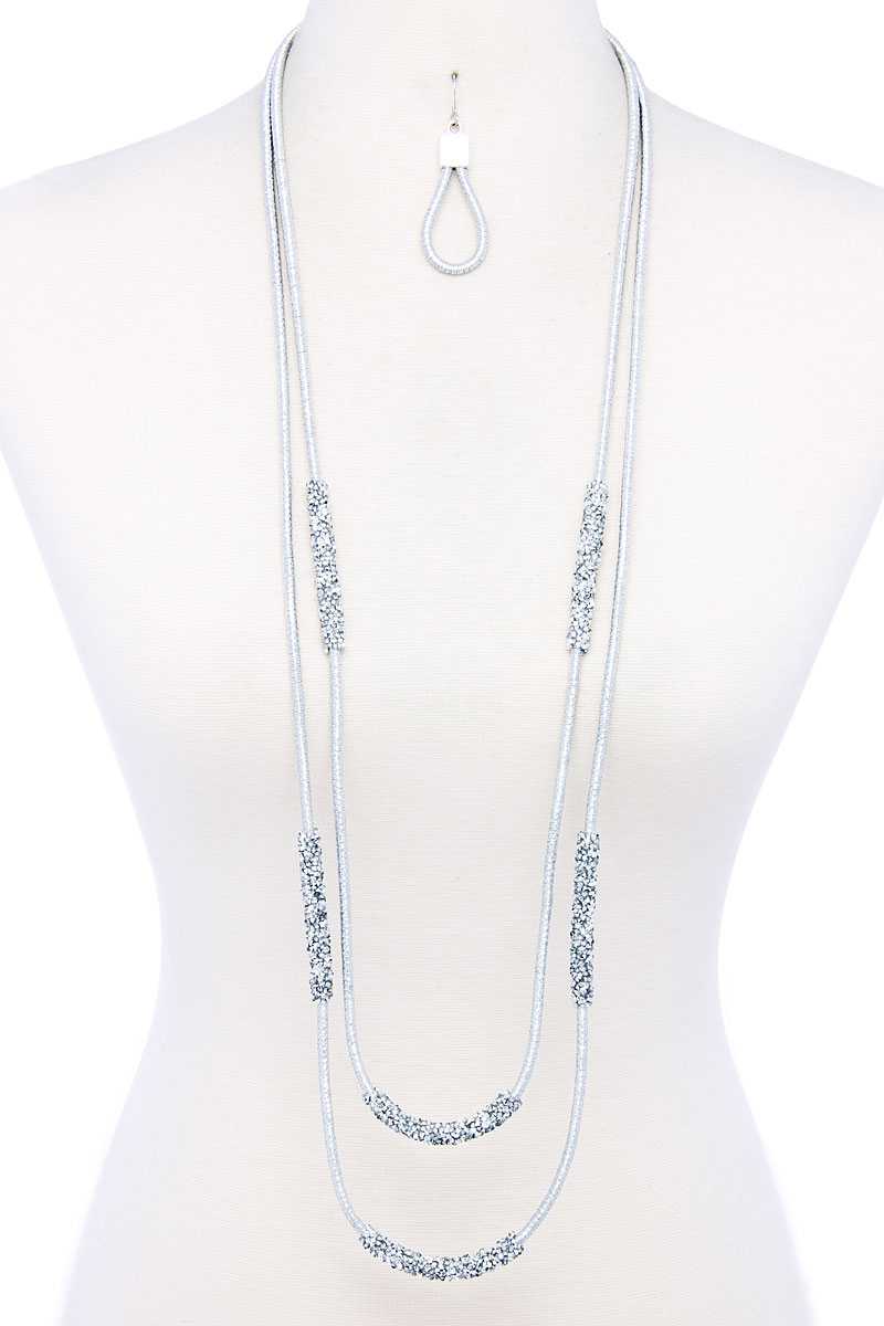 Double Layer Chic Long Necklace And Earring