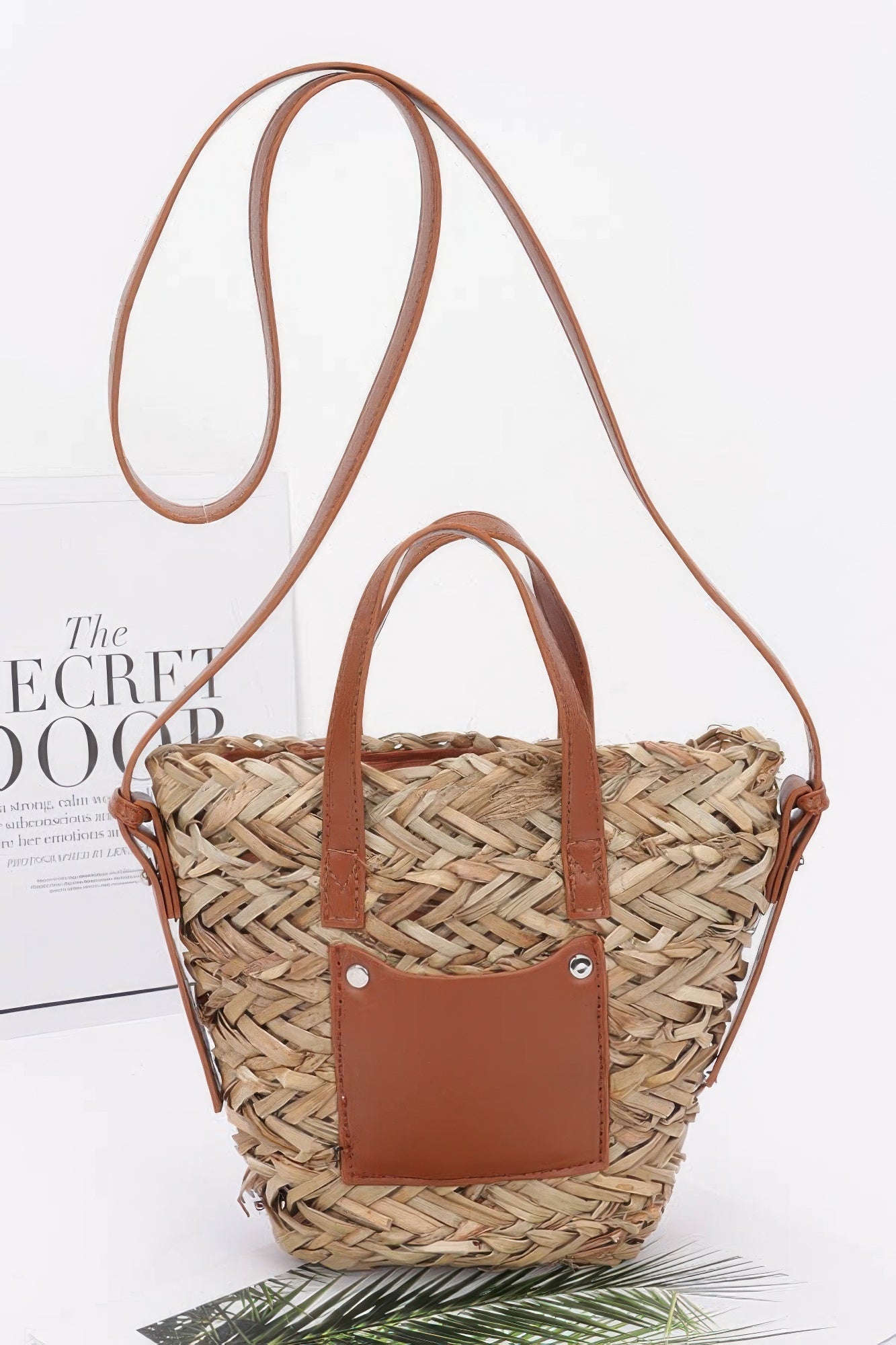 Faux Straw Small Tote Bag
