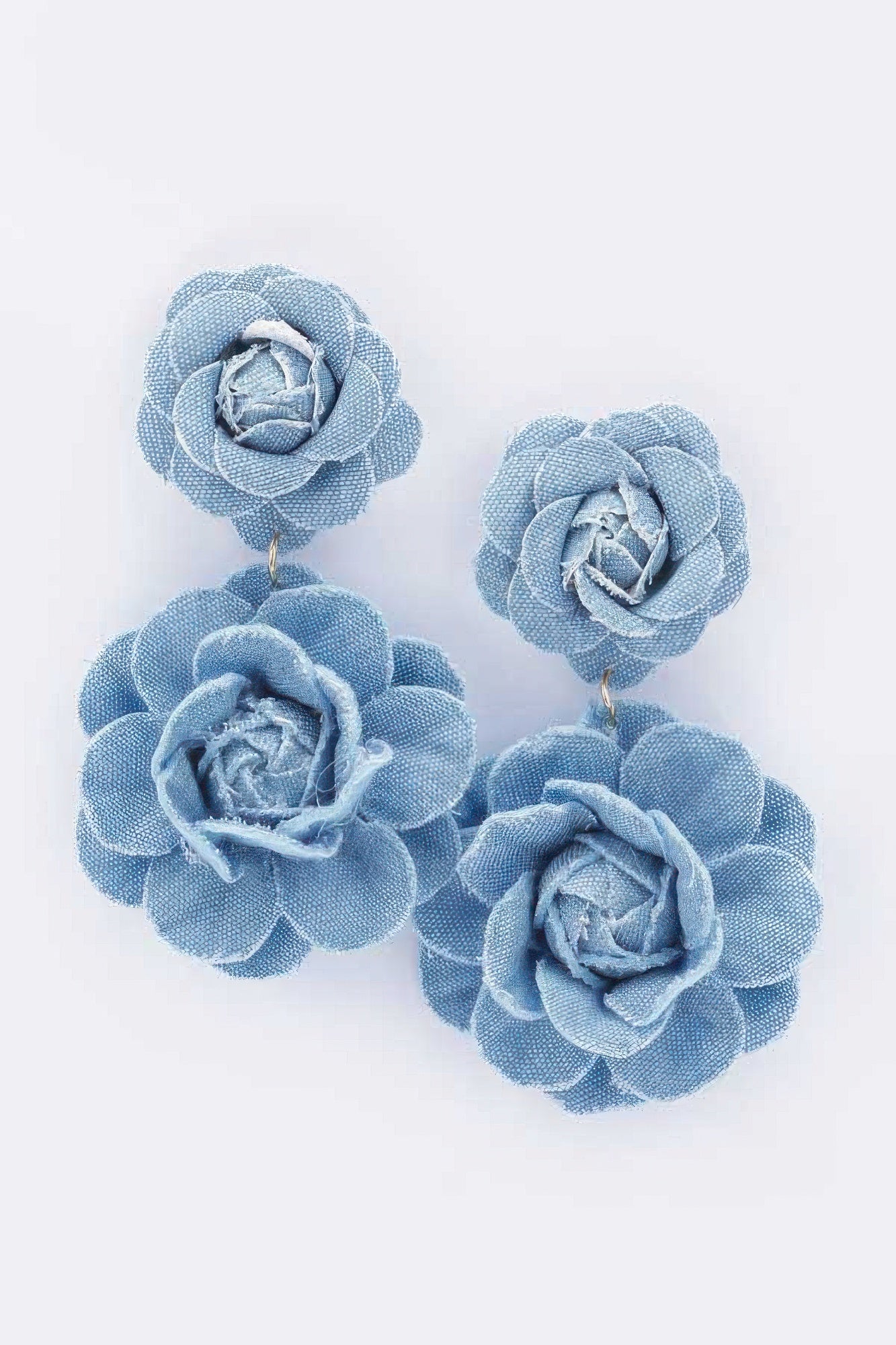 Denim Flower Earring
