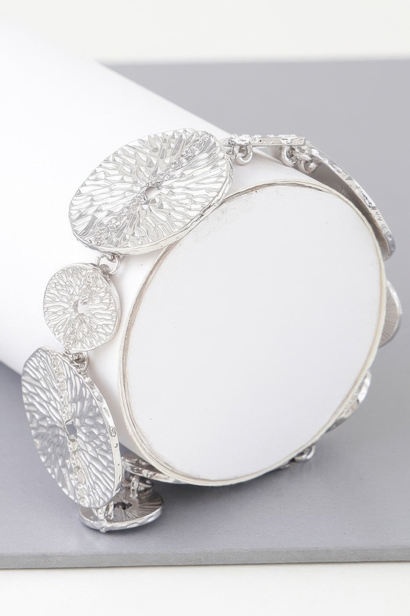 Multi Hammered Disc Bracelet