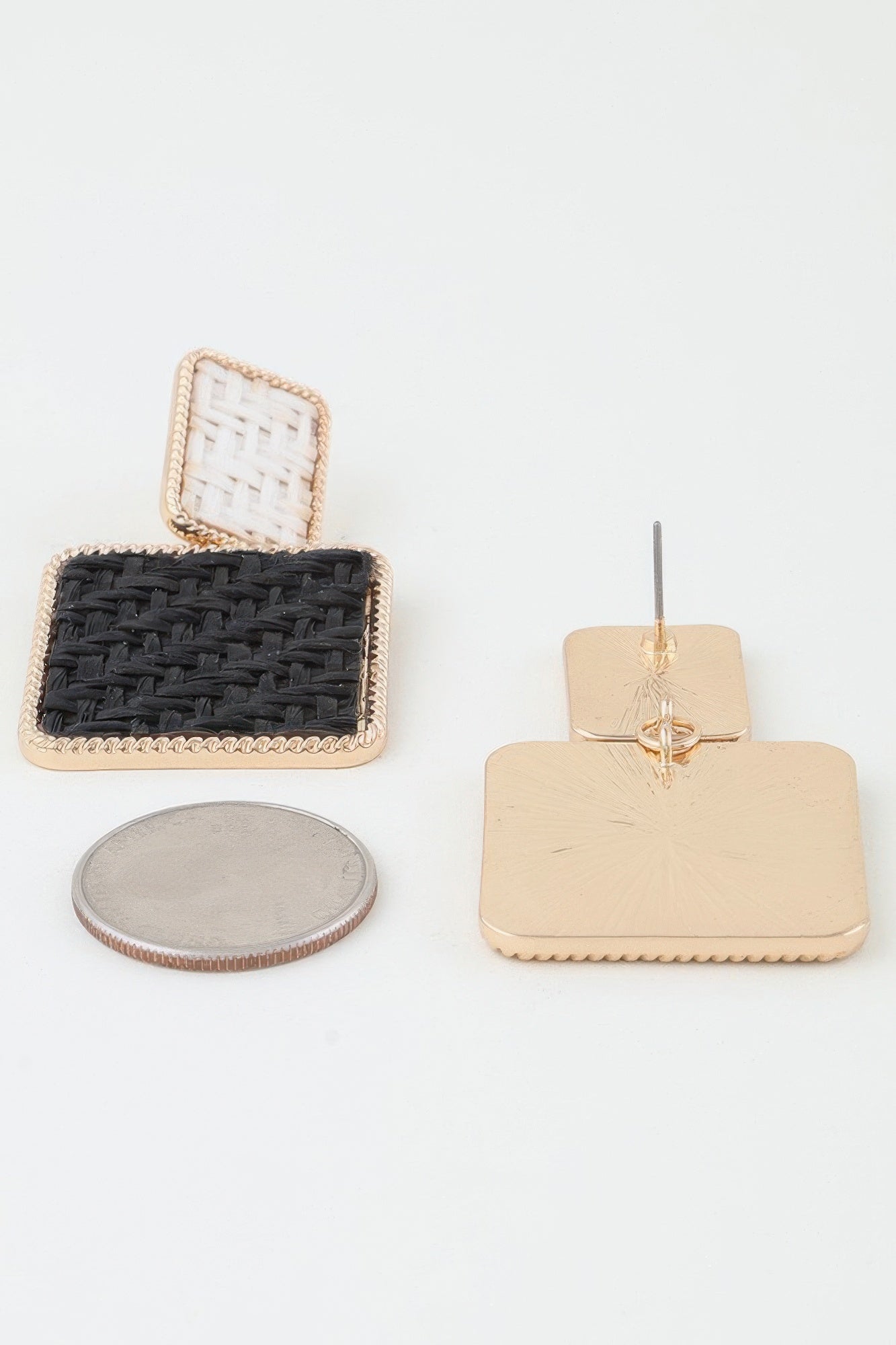 Crosshatch Frame Fashion Earrings