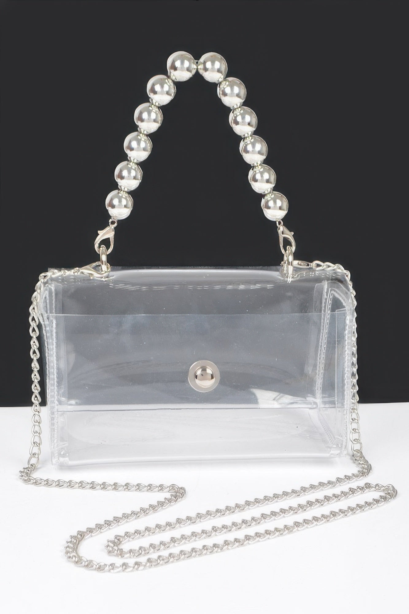 Transparent Ccb Handle Flap Clutch