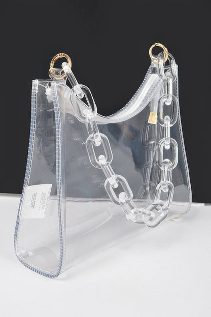 Transparent Chain Shoulder Bag