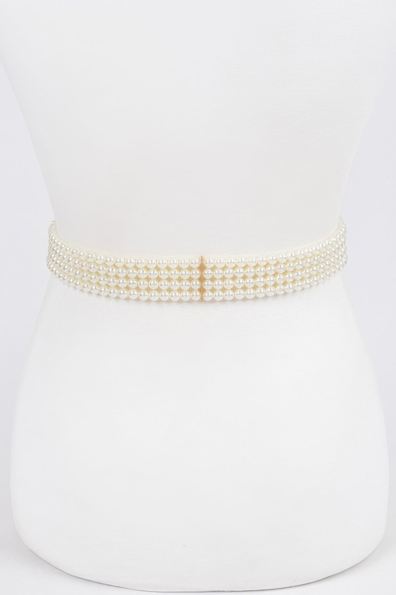 Faux Pearl Stretch Belt