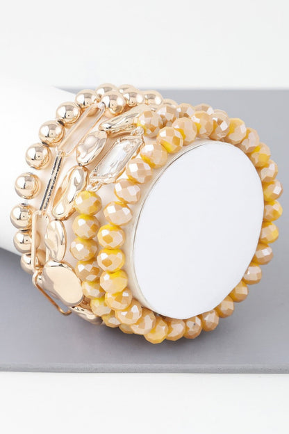 Multicolor Crystal Beaded Bracelet