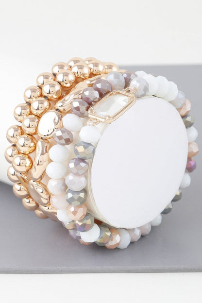 Multicolor Crystal Beaded Bracelet