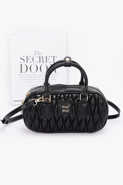 Quilted Faux Leather Handbag