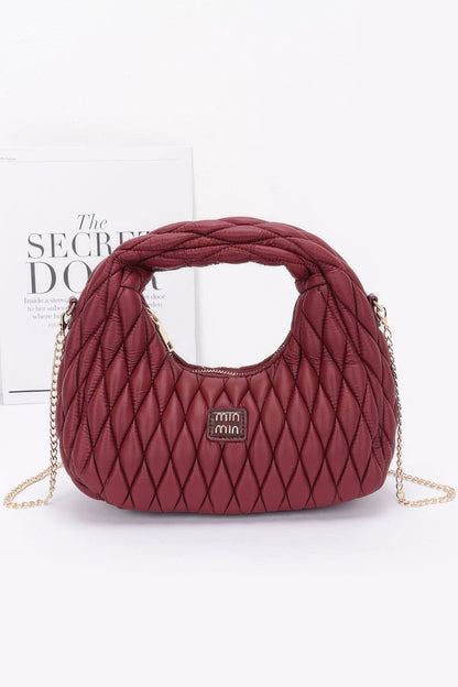 Quilted Faux Leather Hobo Bag