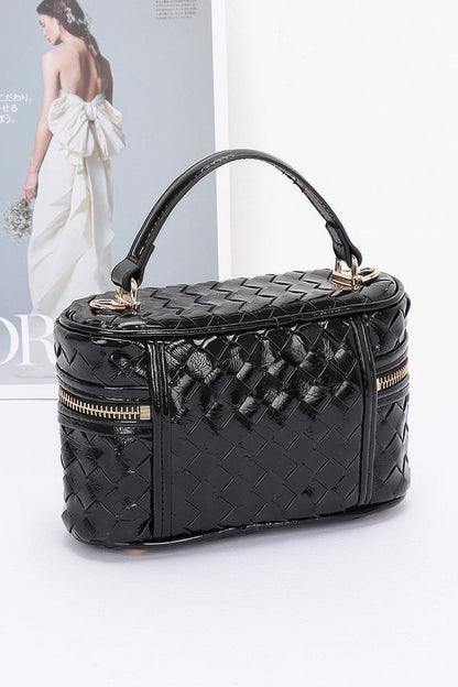 Metallic Braided Vanity Bag