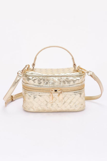 Metallic Braided Vanity Bag