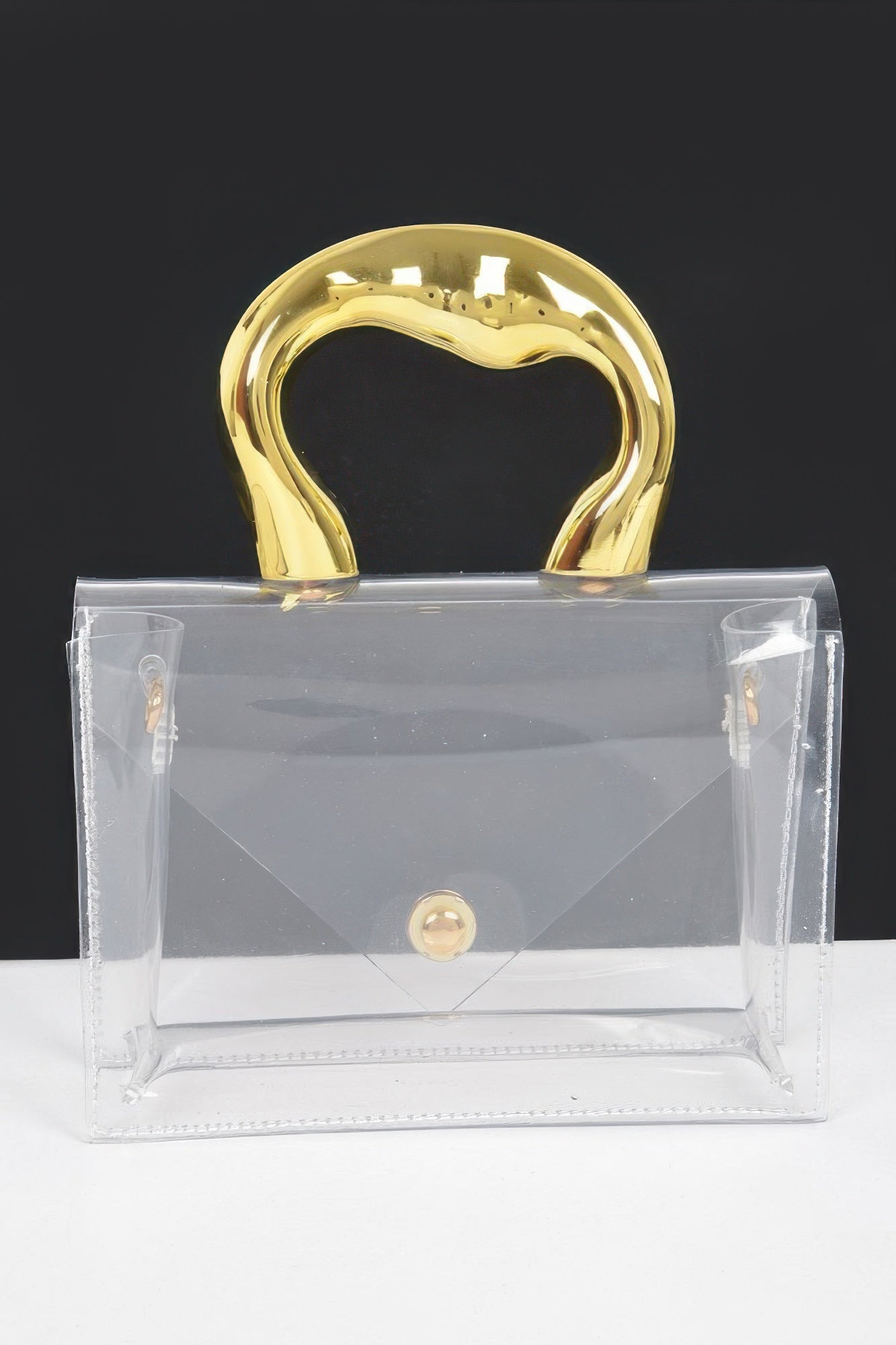 Transparent Ccb Handle Flap Clutch
