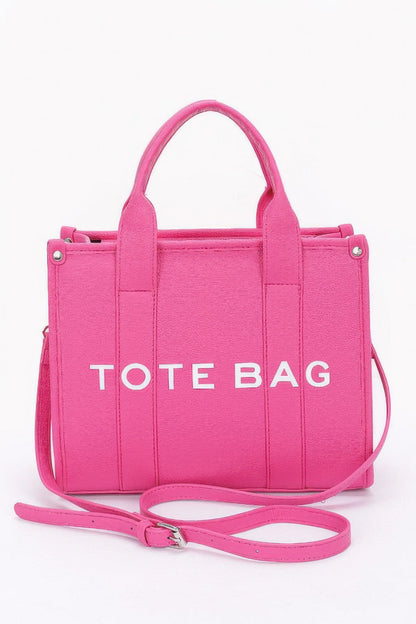 Faux Leather Small Tote Bag