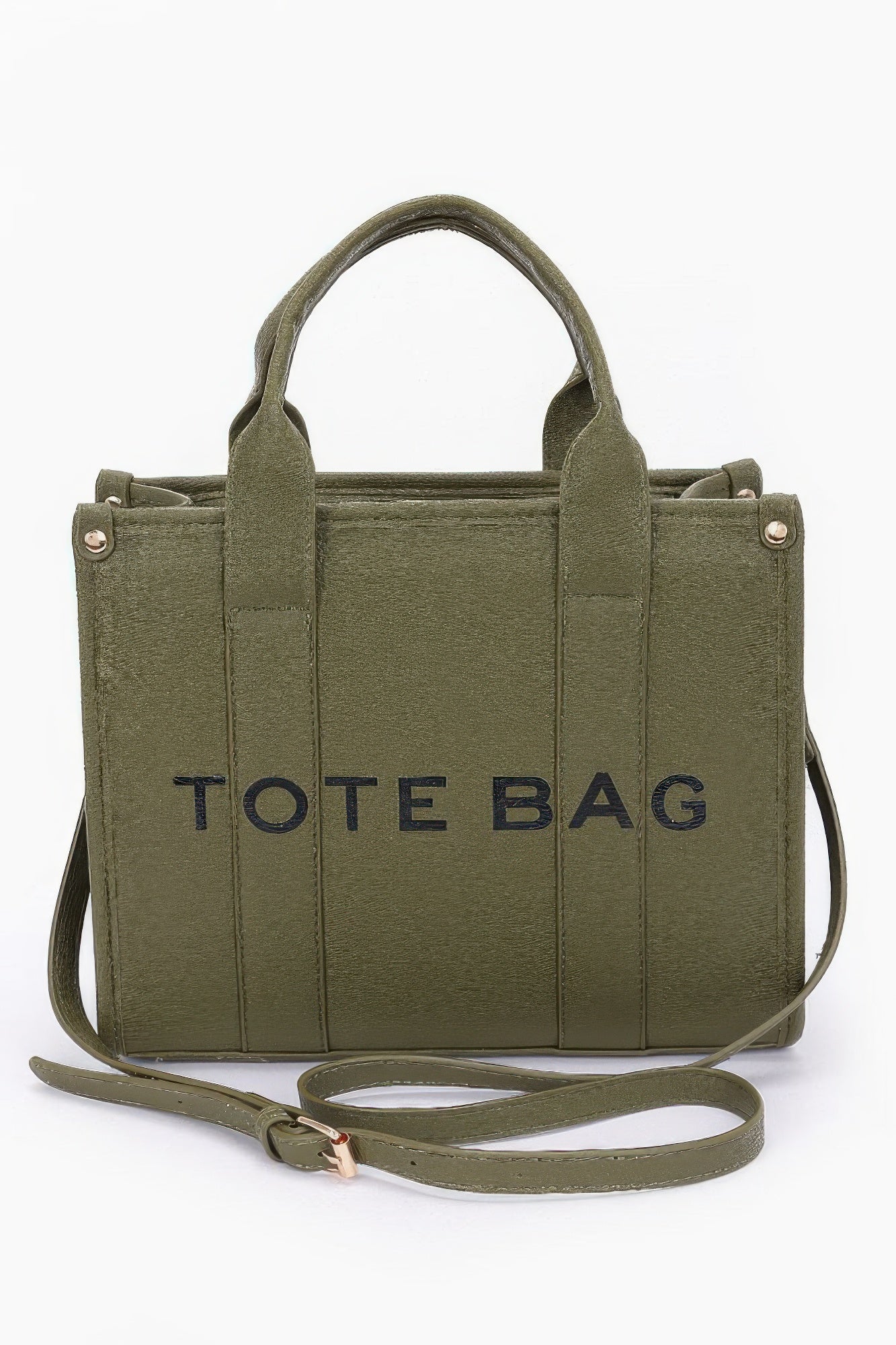Faux Leather Small Tote Bag