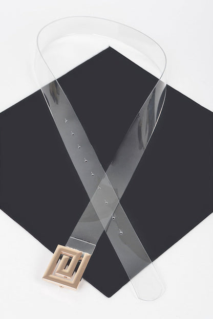 Metal Buckle Vegan Belt