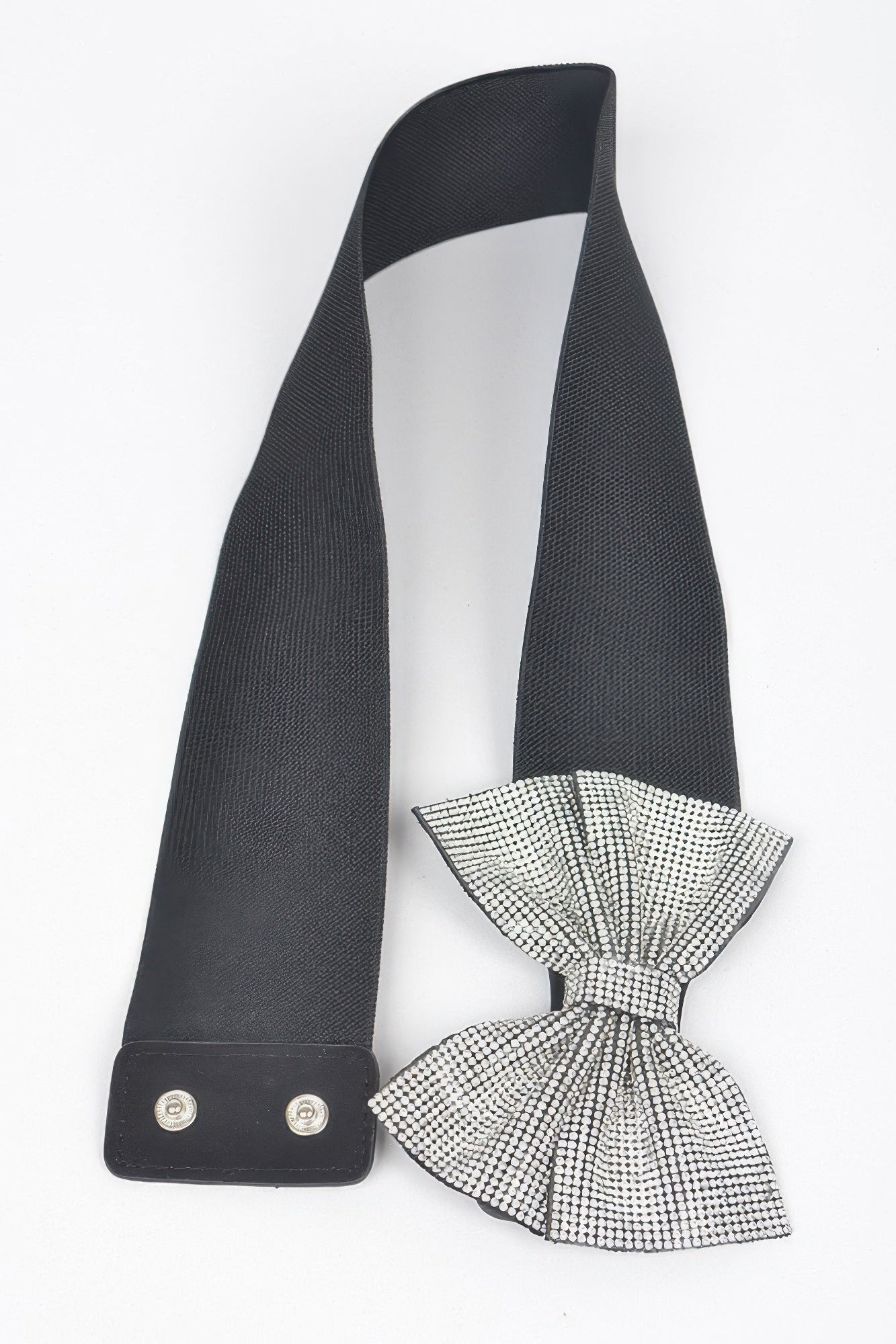 Rhinestone Ribbon Elastic Belt