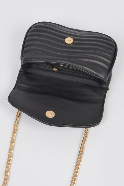Quilted Faux Leather Crossbody Bag