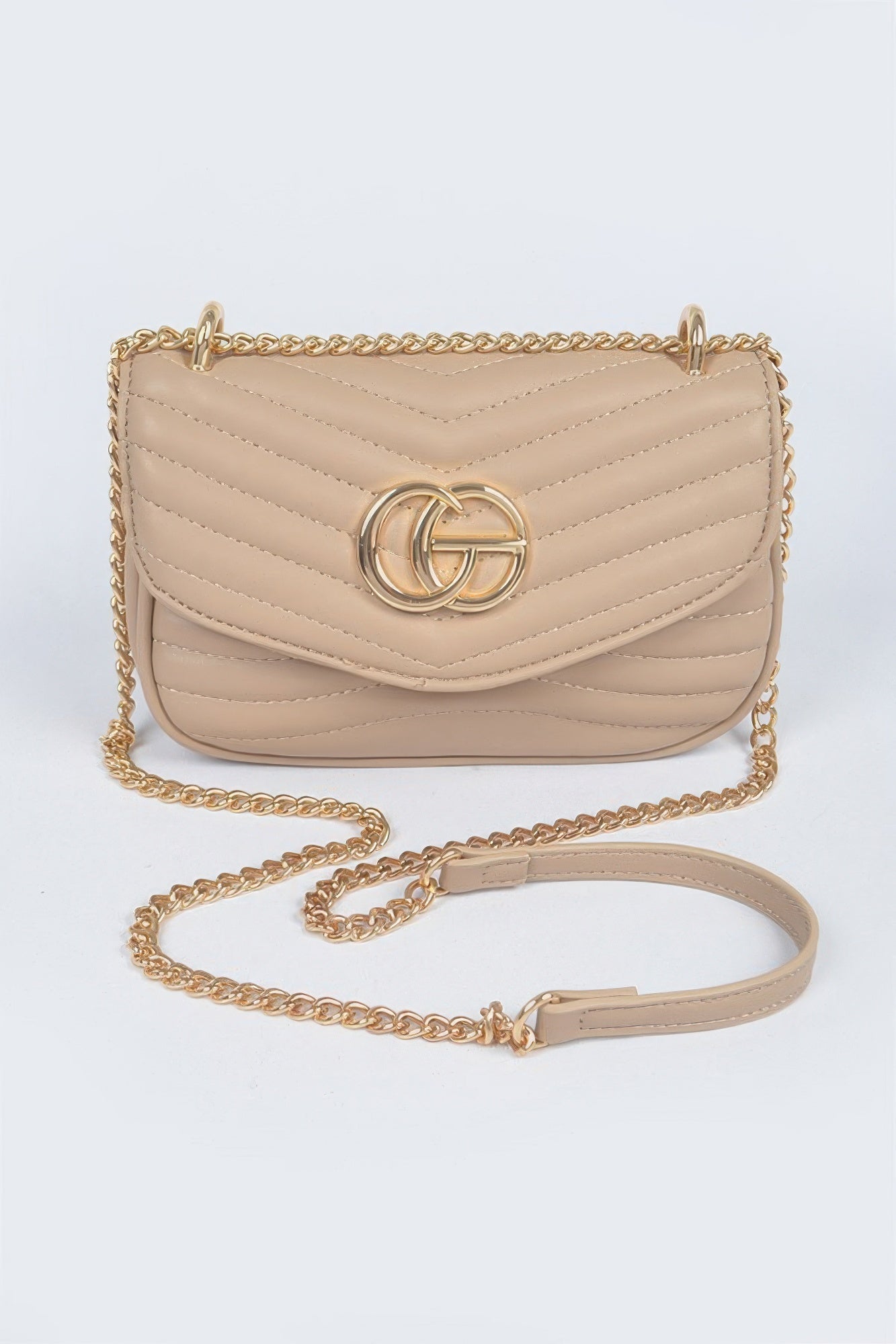 Quilted Faux Leather Crossbody Bag