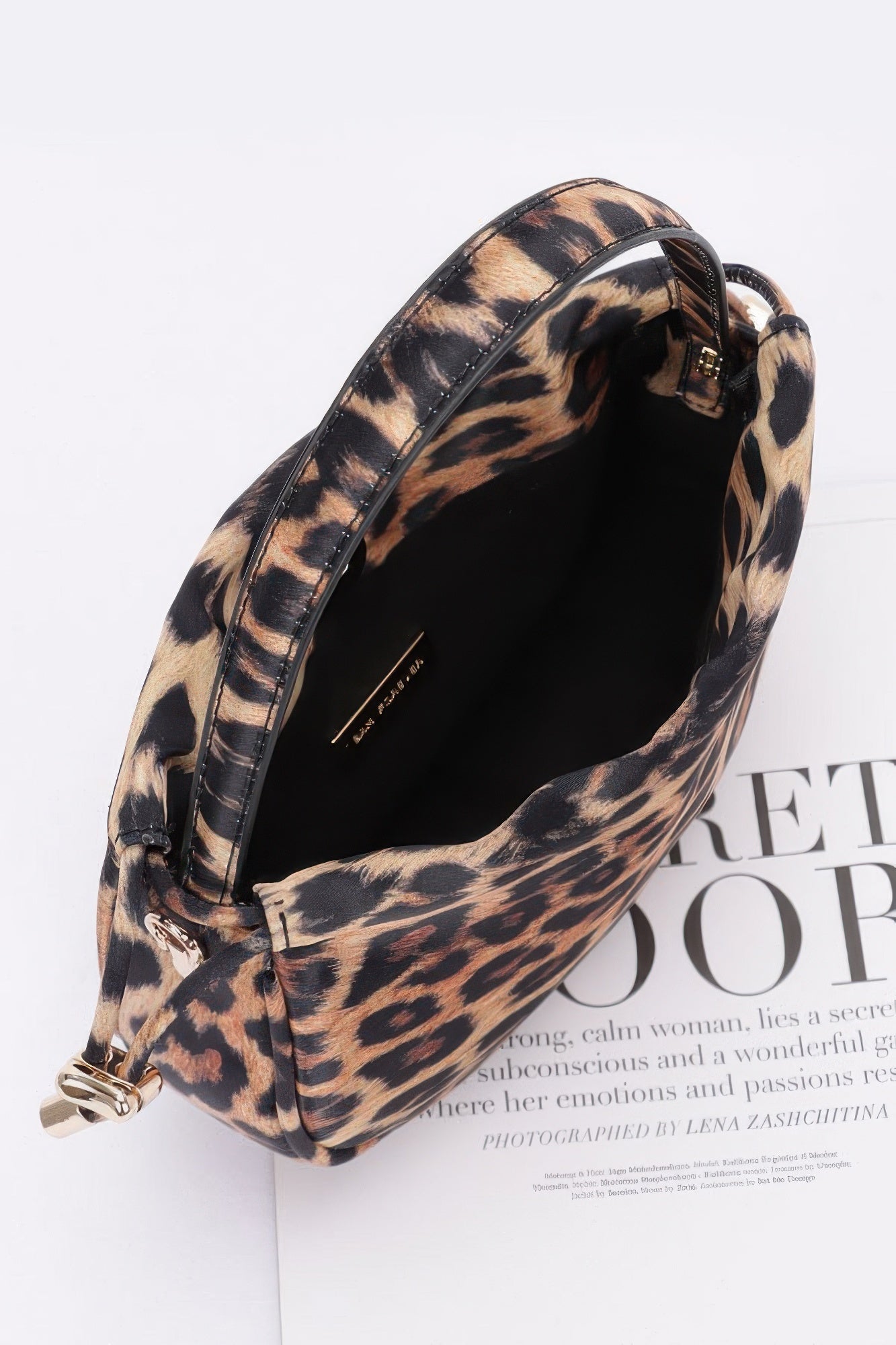 Nylon Leopard Hobo Bag