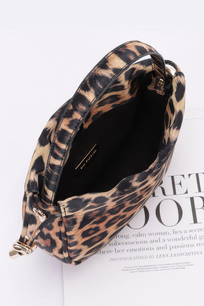 Nylon Leopard Hobo Bag