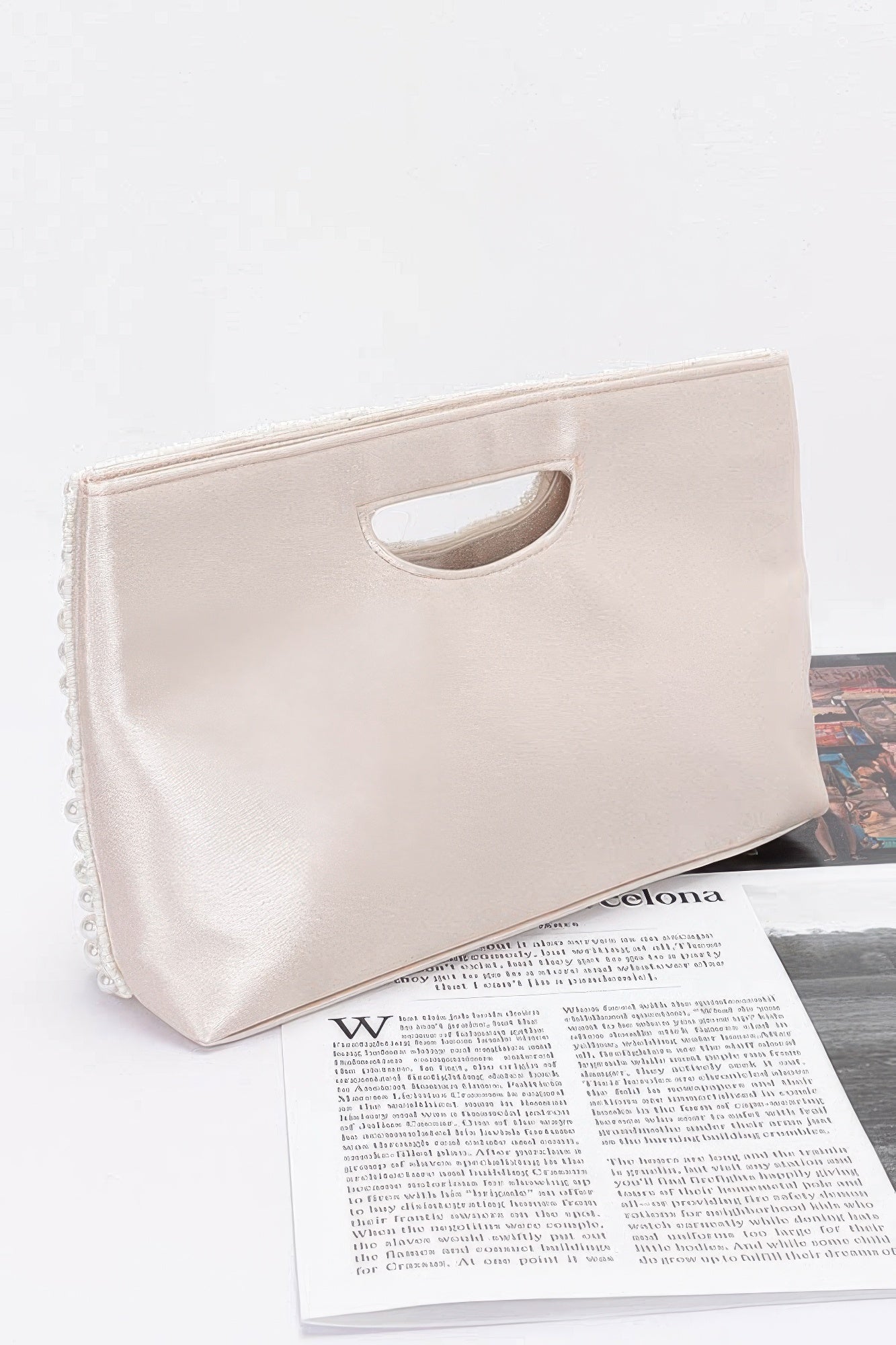 Faux Pearl Handmade Clutch