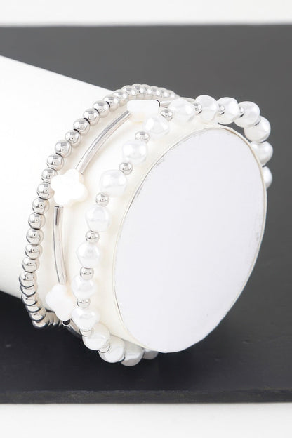 Multi Clover Beaded Bracelet