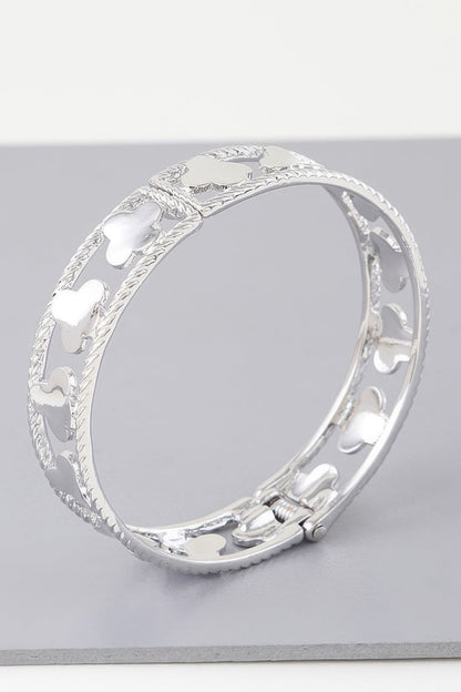Twisted Open Clover Cuff Bracelet