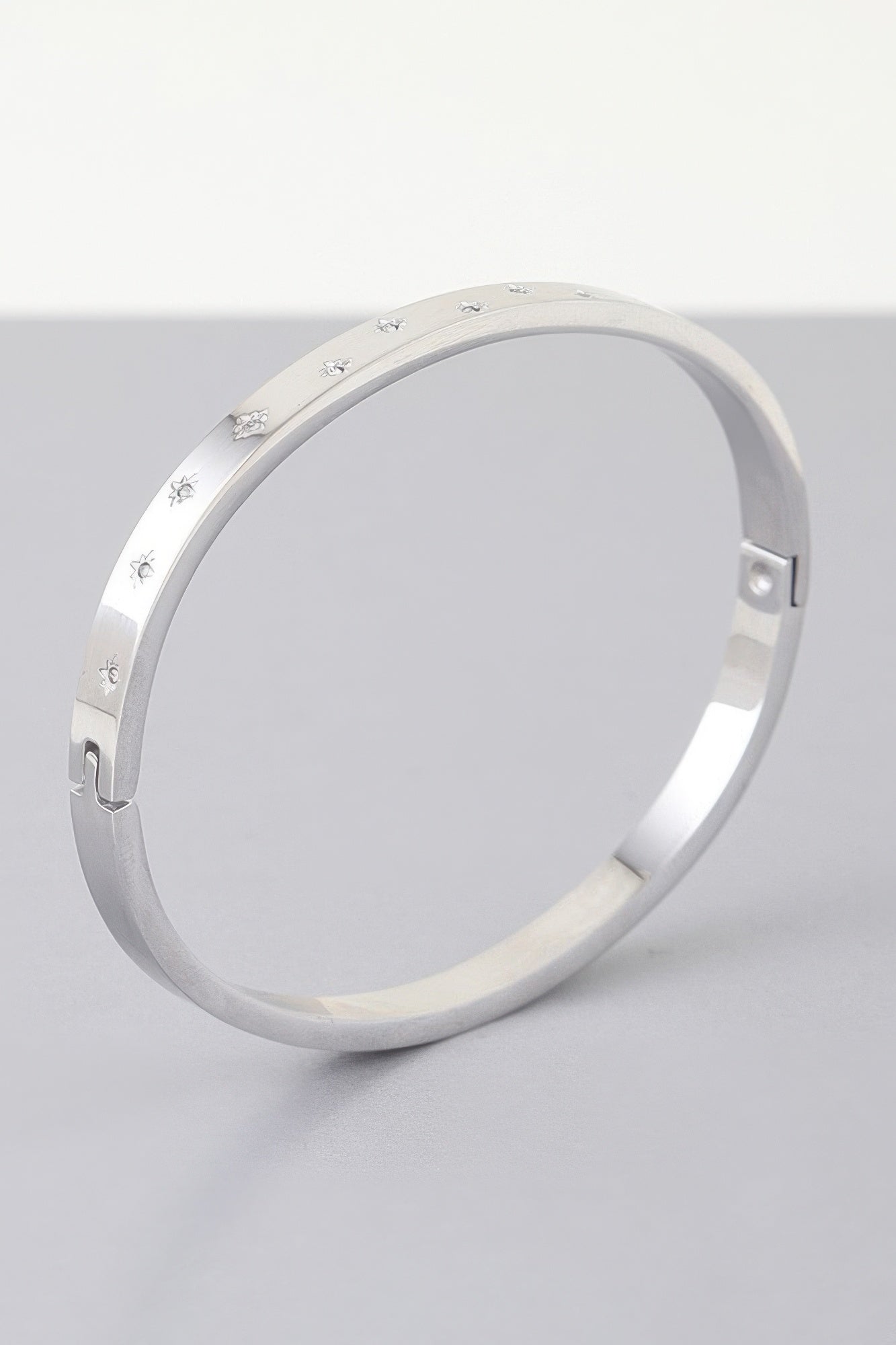 Shining Star Embedded Cuff Bracelet