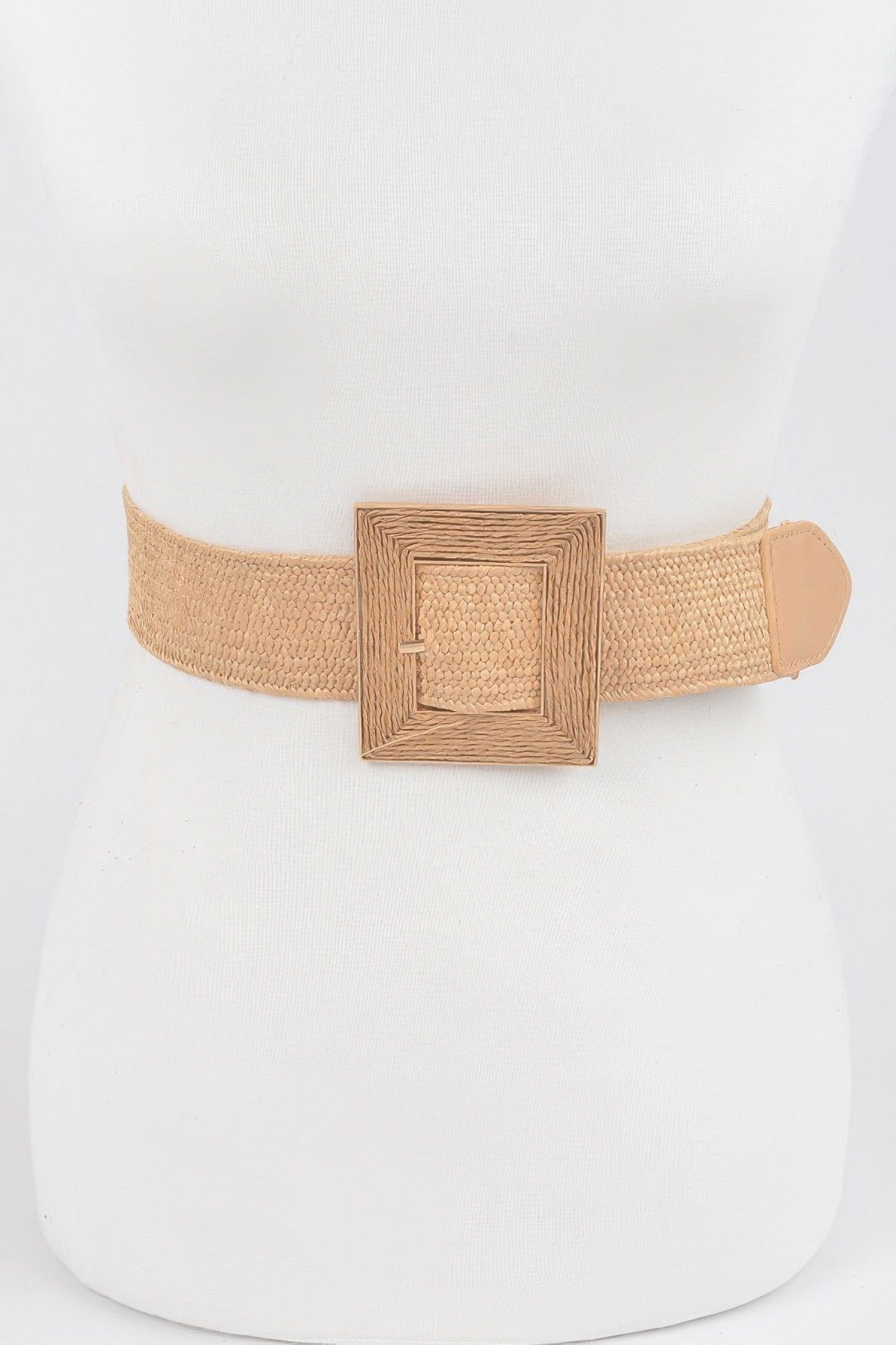 Square Buckle Stretch Belt