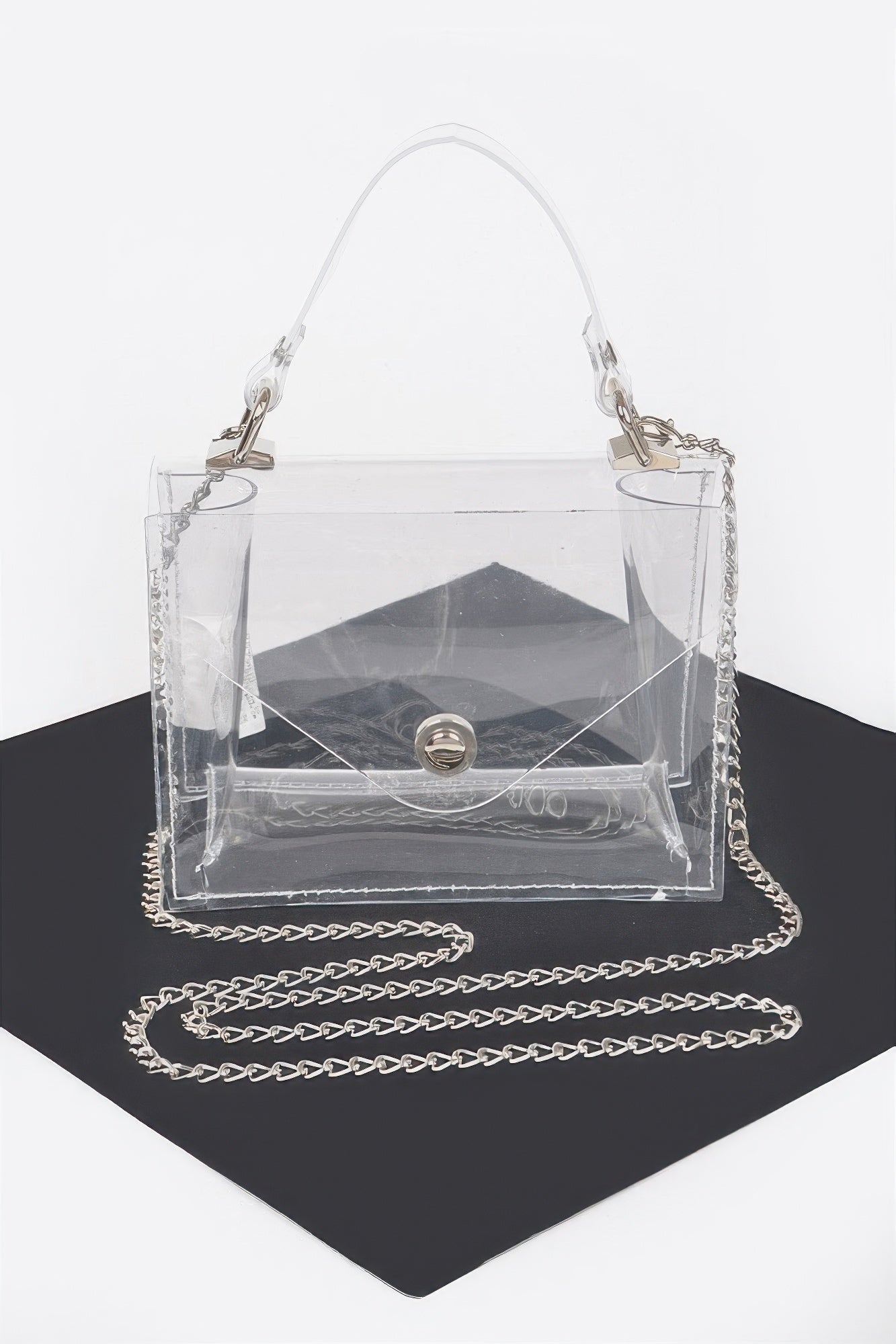 Clear Pvc Top Handle Crossbody Bag