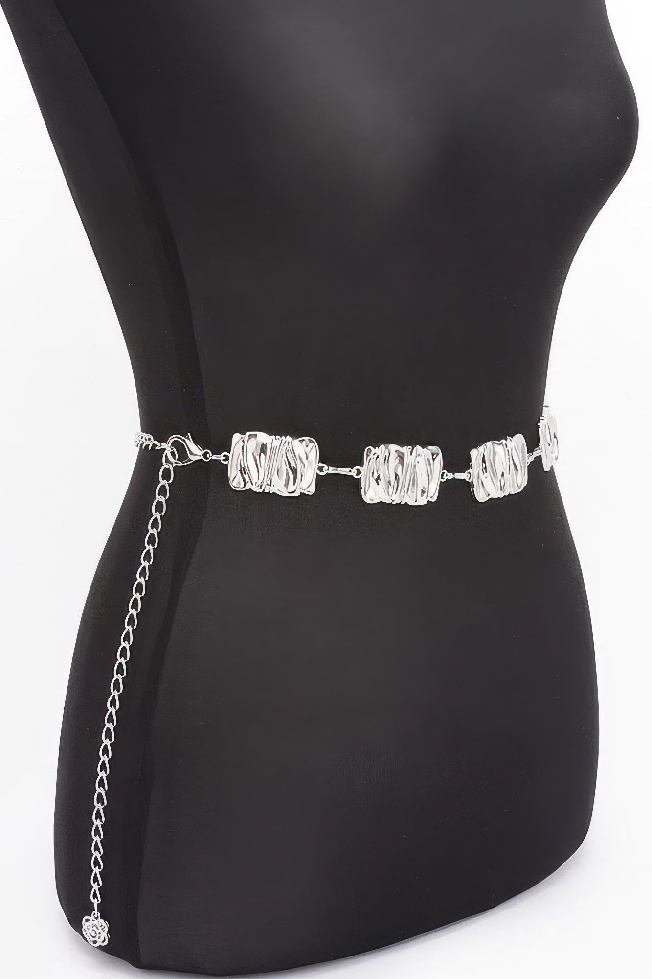 Hammered Metal Chain Belt