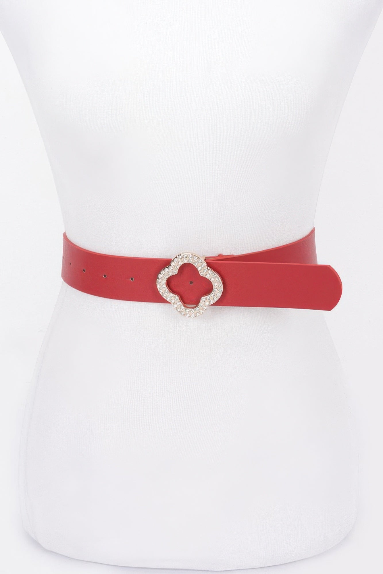 Faux Leather Metal Buckle Belt