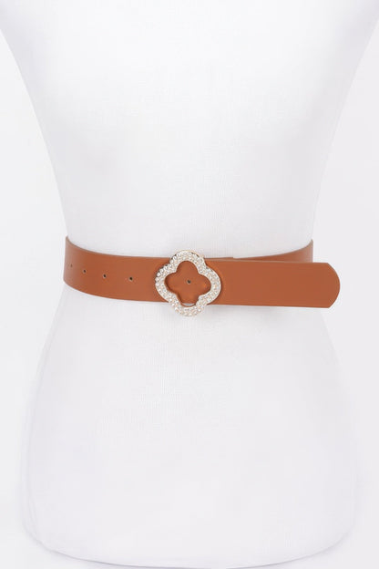 Faux Leather Metal Buckle Belt