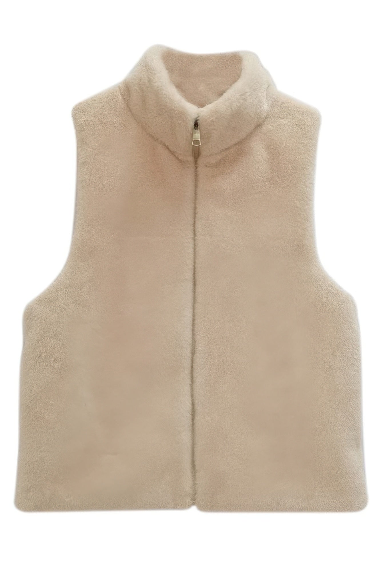 Solid Faux Fur Vest