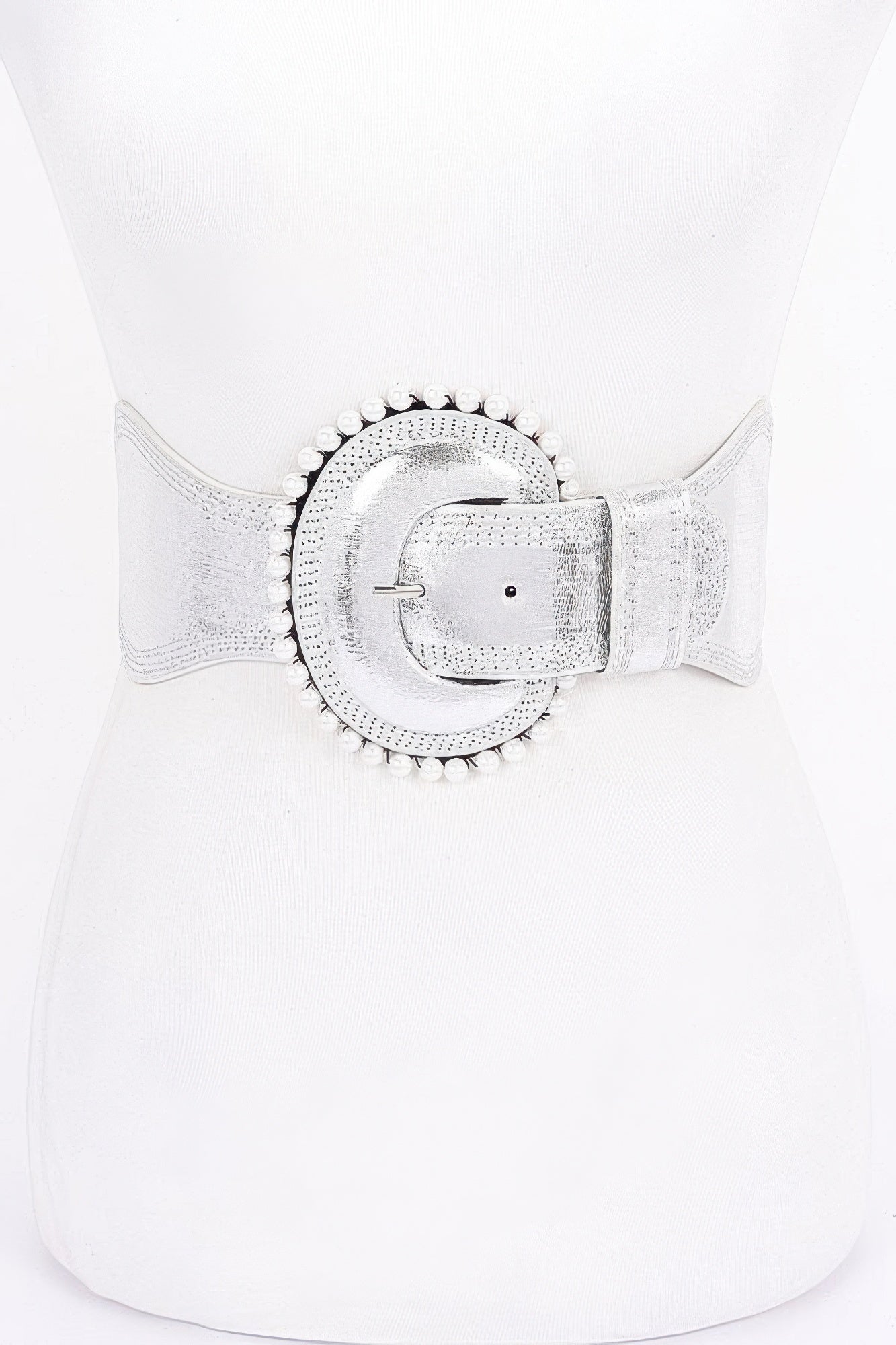 Pearl Metallic Pu Elastic Belt