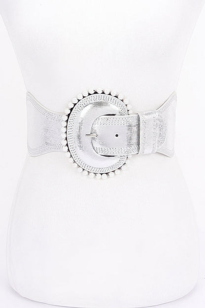 Pearl Metallic Pu Elastic Belt