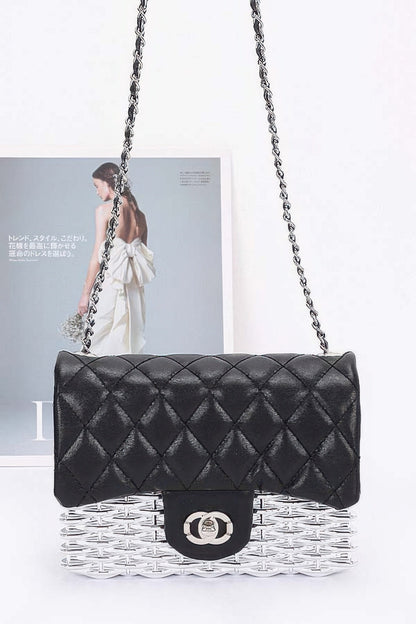 Metallic Acrylic Flap Bag
