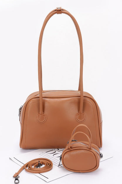 Faux Leather Sport Bag