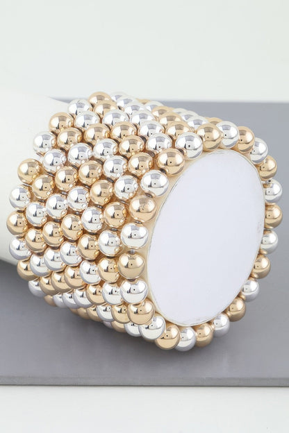 Multi Beaded Cuff Bracelet