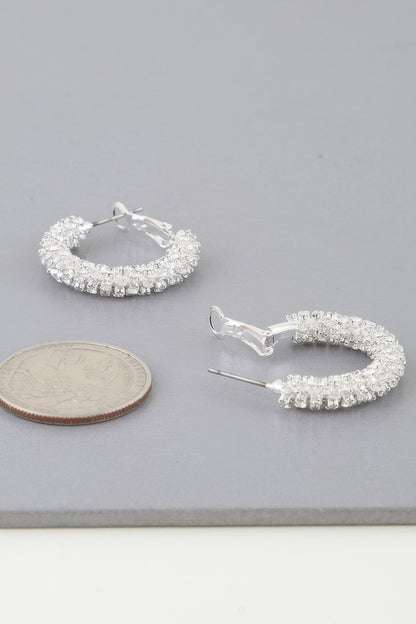 Petite Bejeweled Hoop Earrings