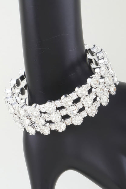 Triple Bejeweled Cuff Bracelet