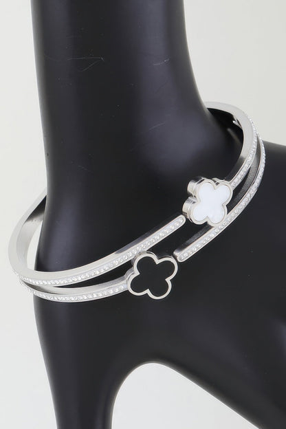 Twin Clover Jewel Wrap Bracelet