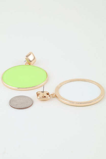 Bright Playful Circle Drop Earrings