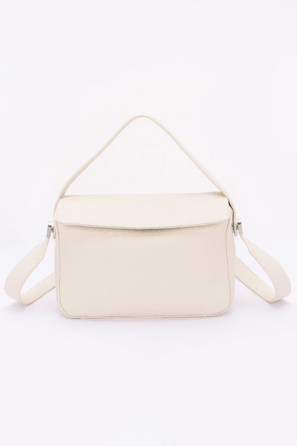 Faux Leather Crossbody Handle Bag