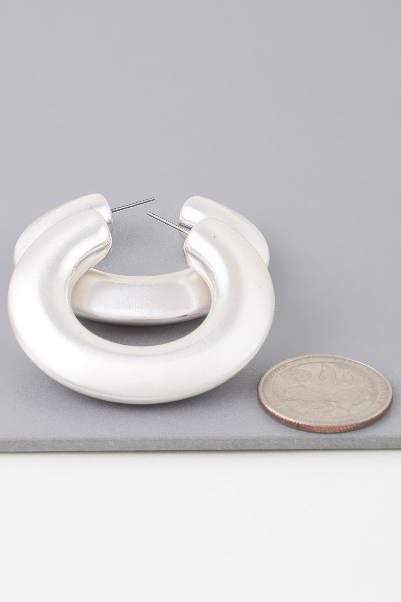 Matte Modern Hoop Earrings