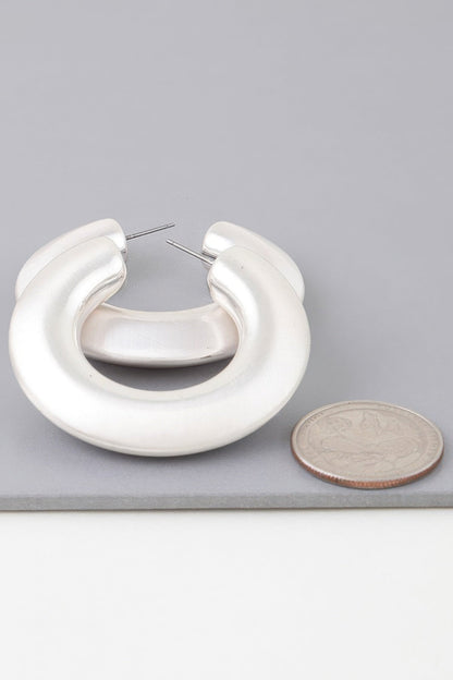 Matte Modern Hoop Earrings