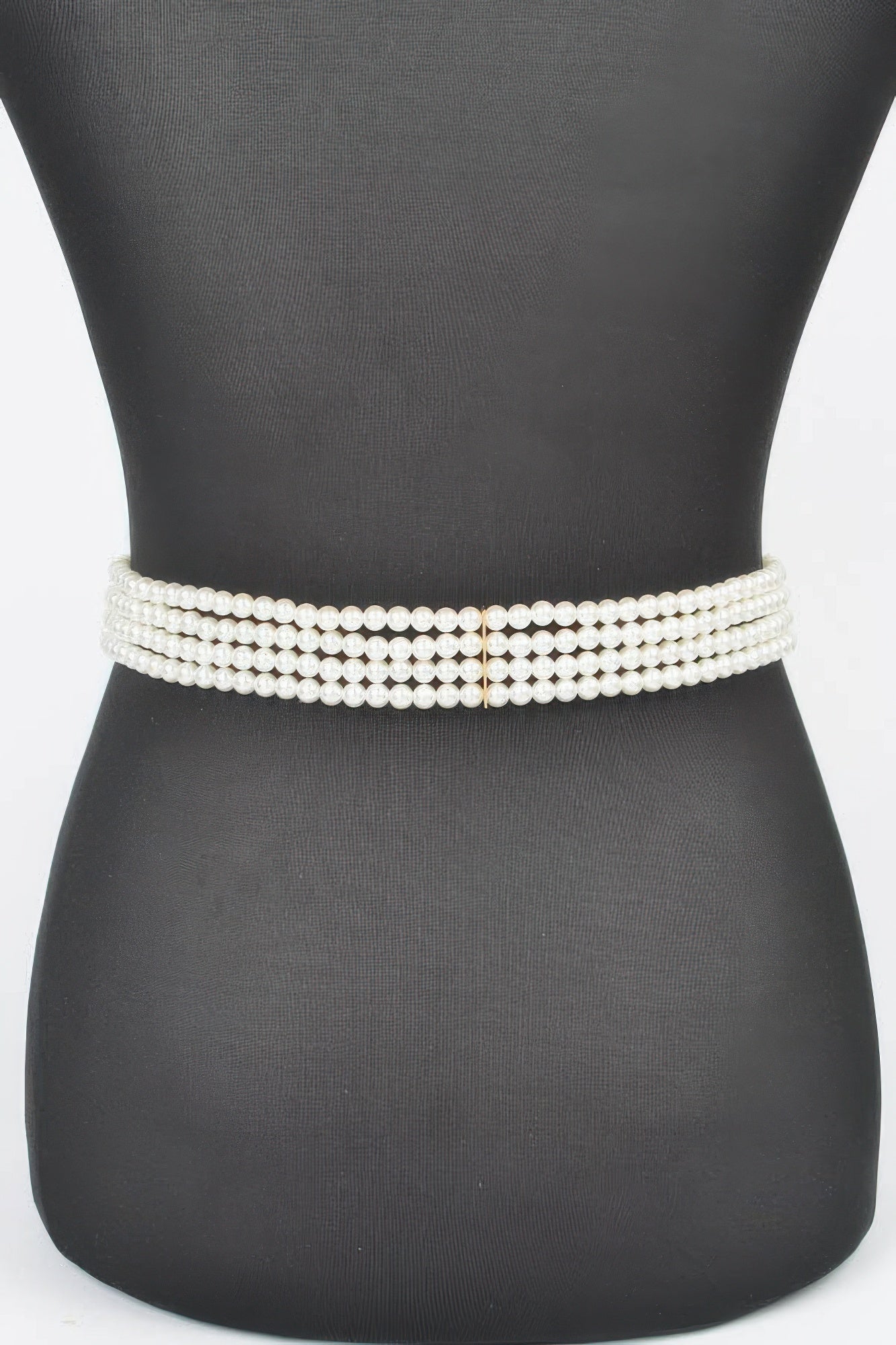 Oversized Flower Pearl Elastic Belt