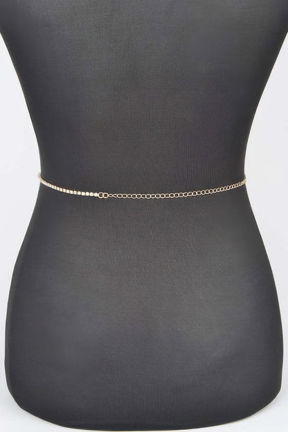Rhinestone Plus Size Chain Belt